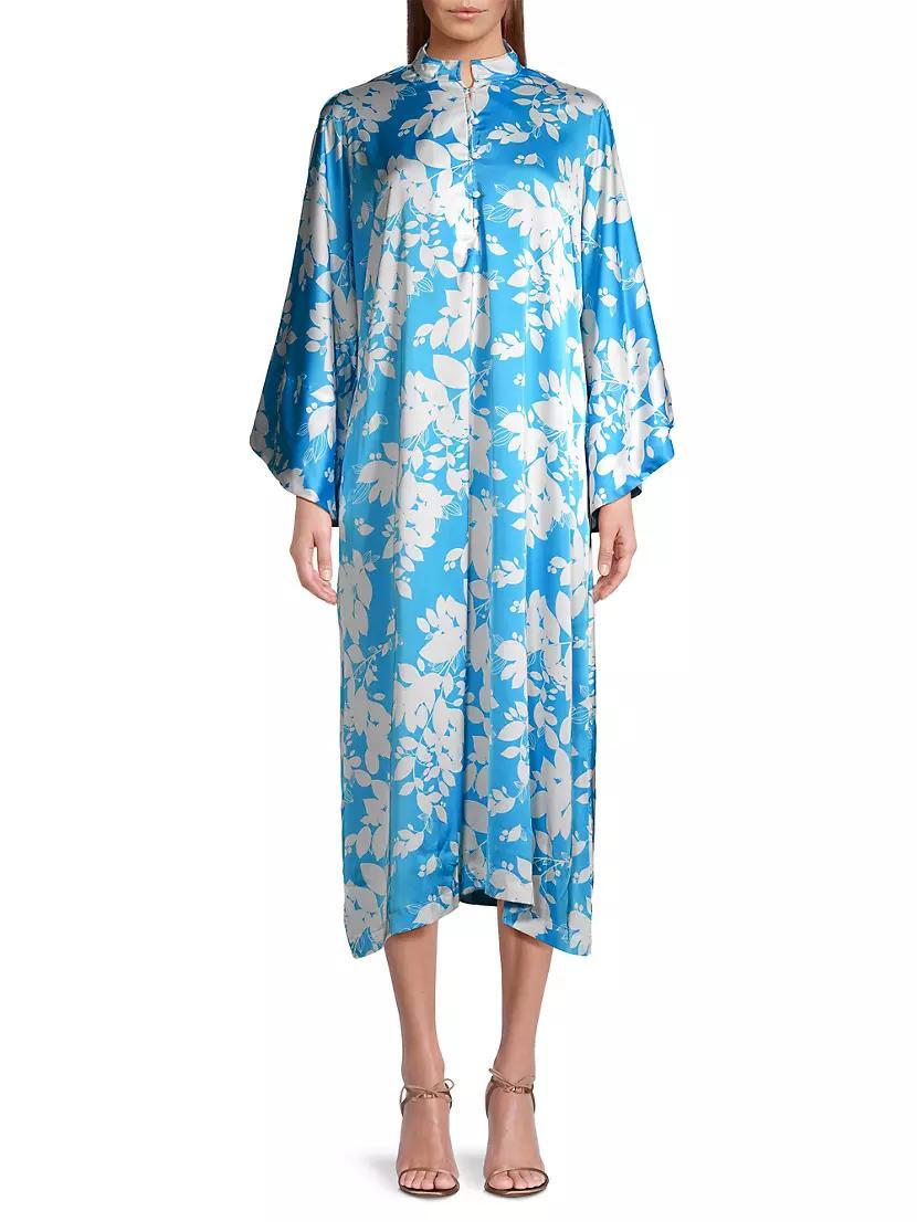 Floral Satin Midi Caftan Product Image