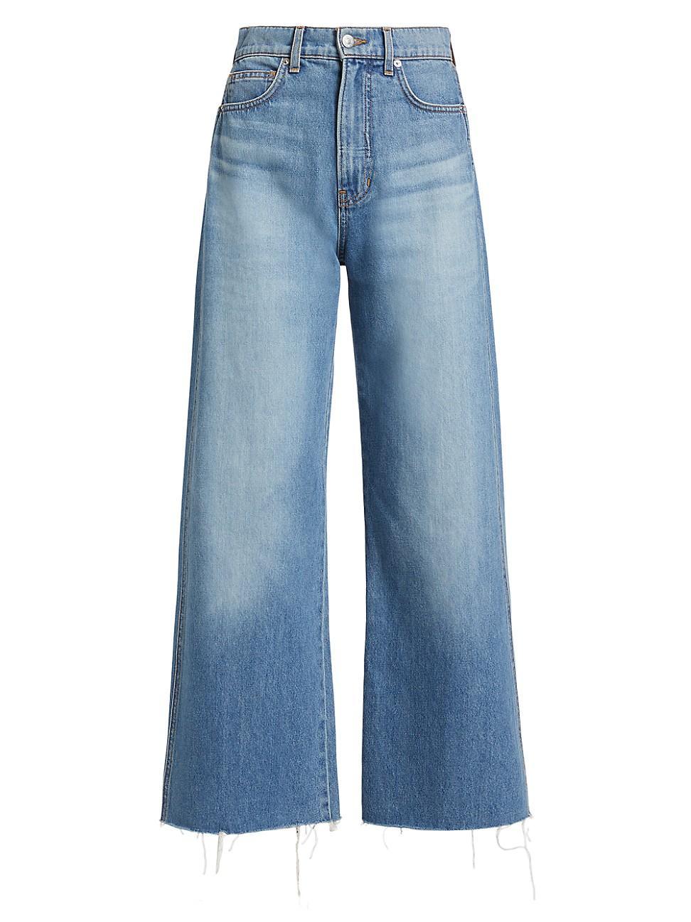 Womens Taylor High-Rise Wide Crop Jeans Product Image