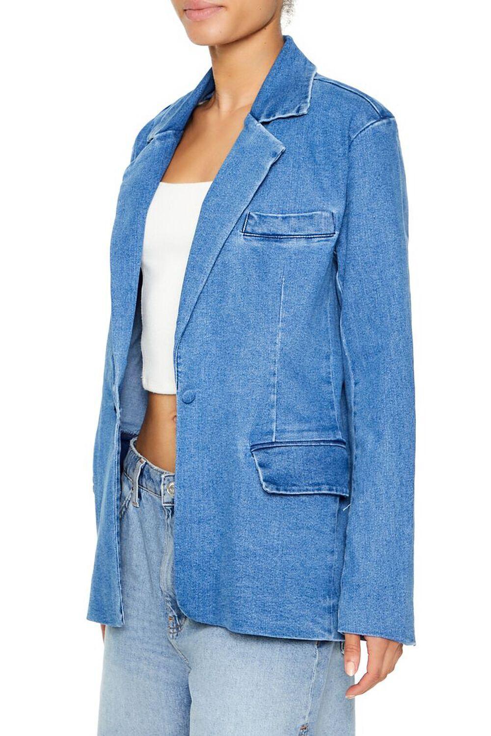 Notched Denim Blazer | Forever 21 Product Image