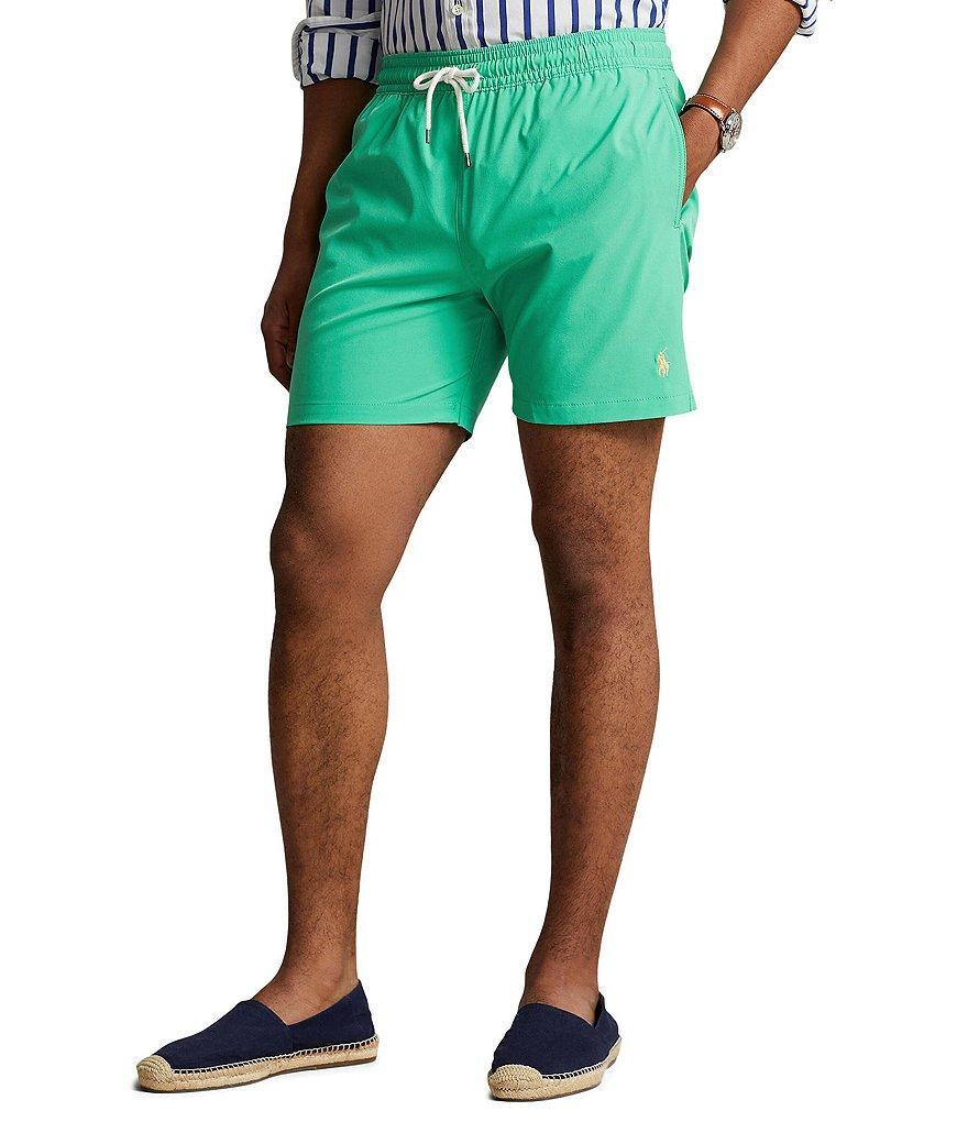 Polo Ralph Lauren Classic Fit Traveler 5.75#double; Inseam Swim Trunks Product Image