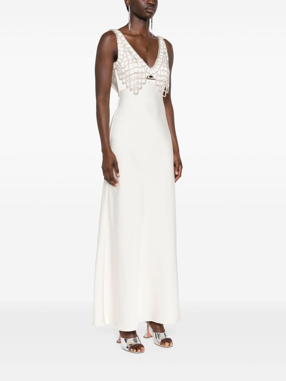 crystal-embellished satin maxi dress Product Image