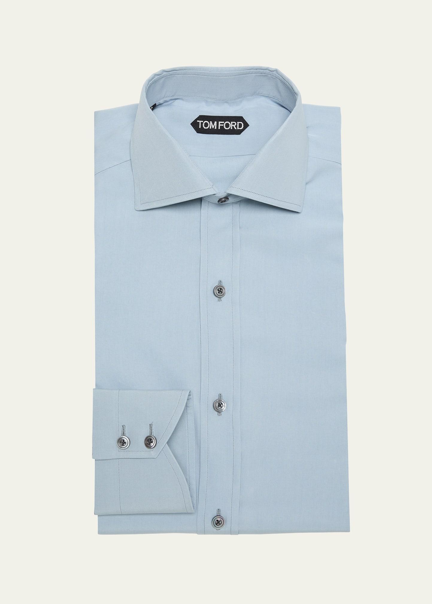 Mens Slim Fit Solid Dress Shirt Product Image