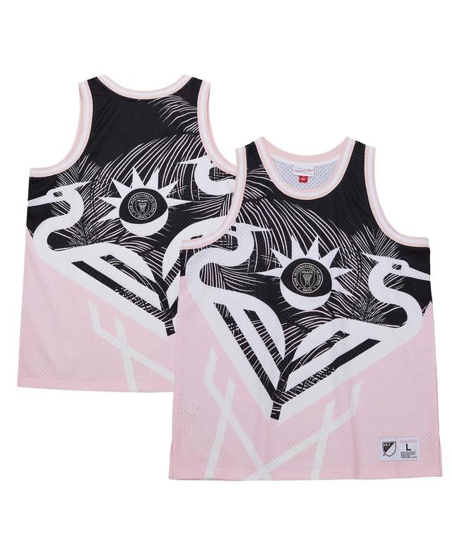 Mens Mitchell & Ness Pink Inter Miami CF Heron Mesh Tank Top Product Image