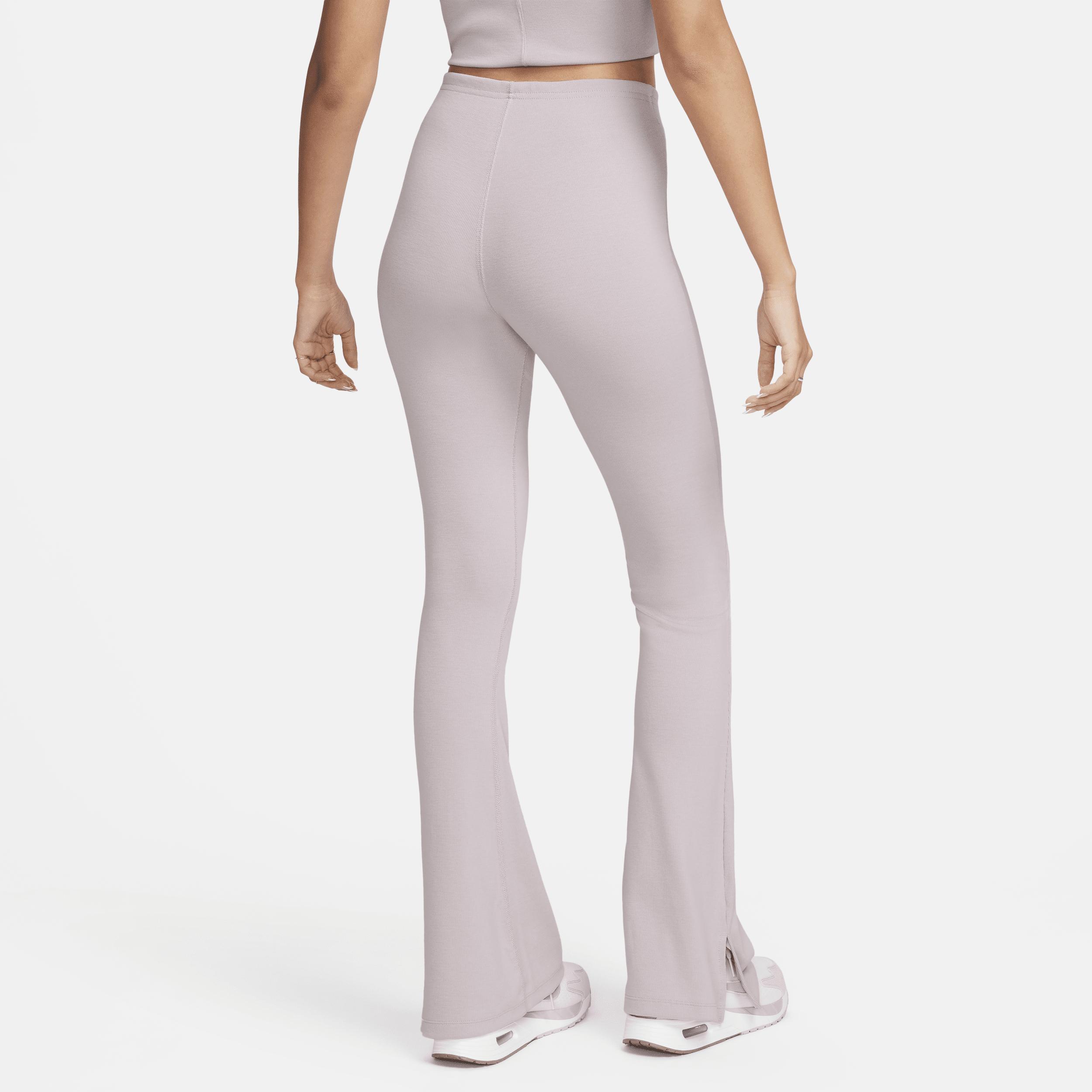 Women's Nike Sportswear Chill Knit Tight Mini-Rib Flared Leggings Product Image