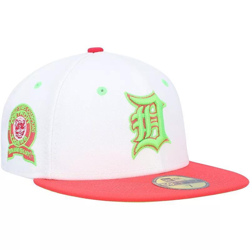 Mens New Era /Coral Detroit Tigers 1968 World Series Strawberry Lolli 59FIFTY Fitted Hat Product Image