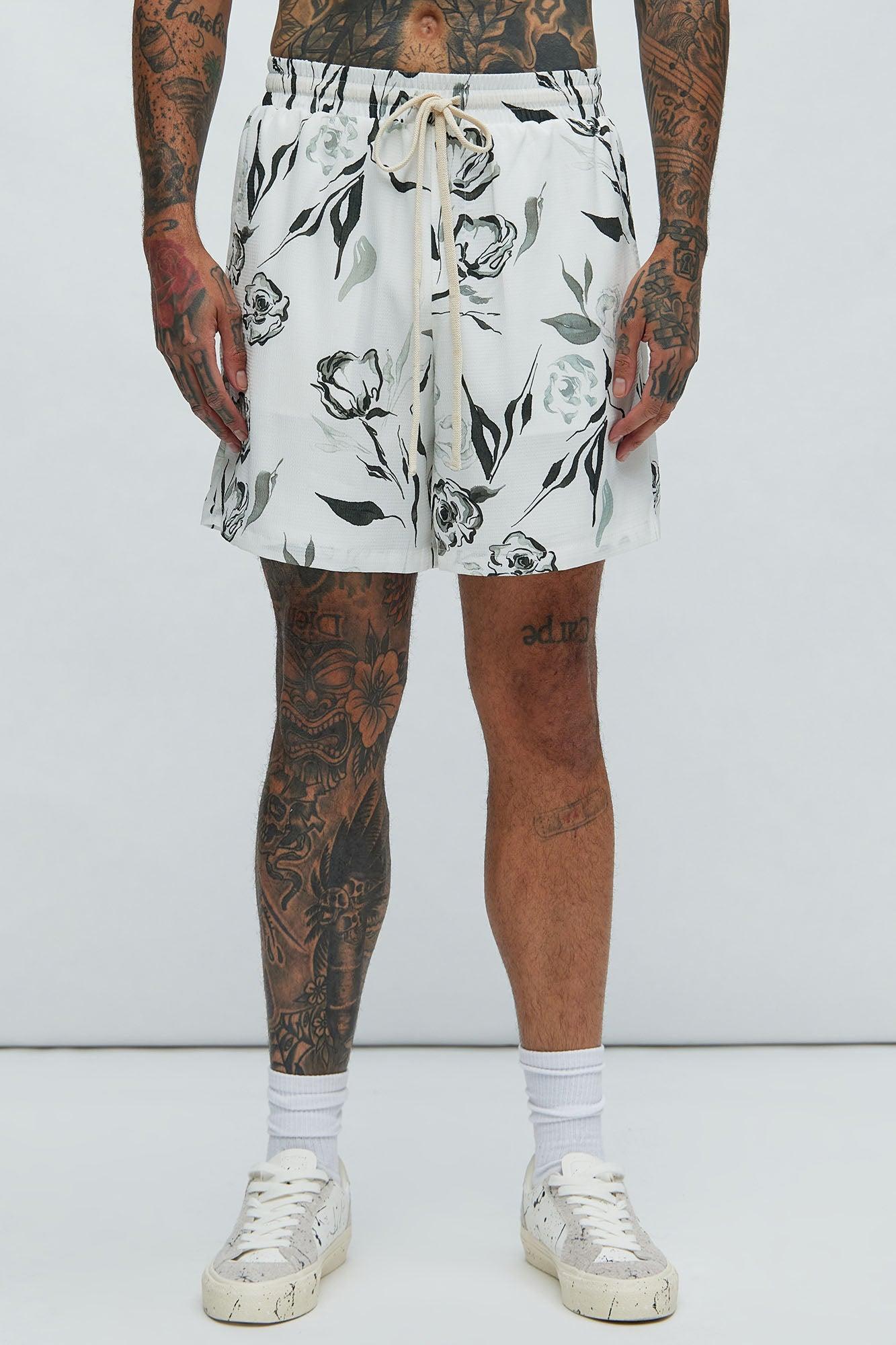 Eden Floral Shorts - White/combo Product Image