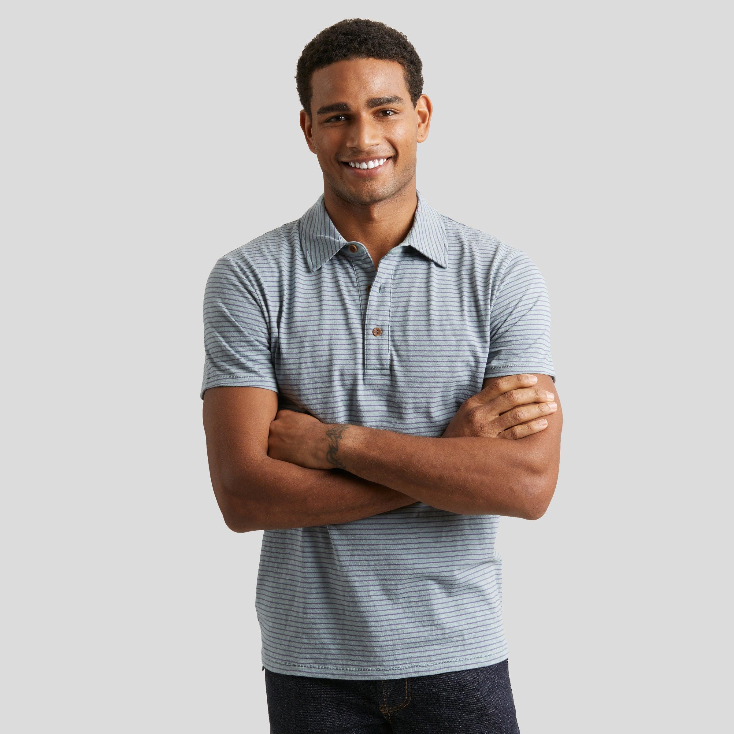 Malaga Cove Stripe Polo - Abyss Stripe (Final Sale) Product Image