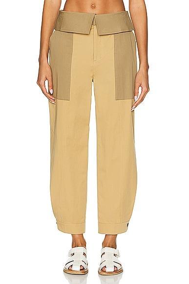 Womens Cotton Foldover Trousers Product Image