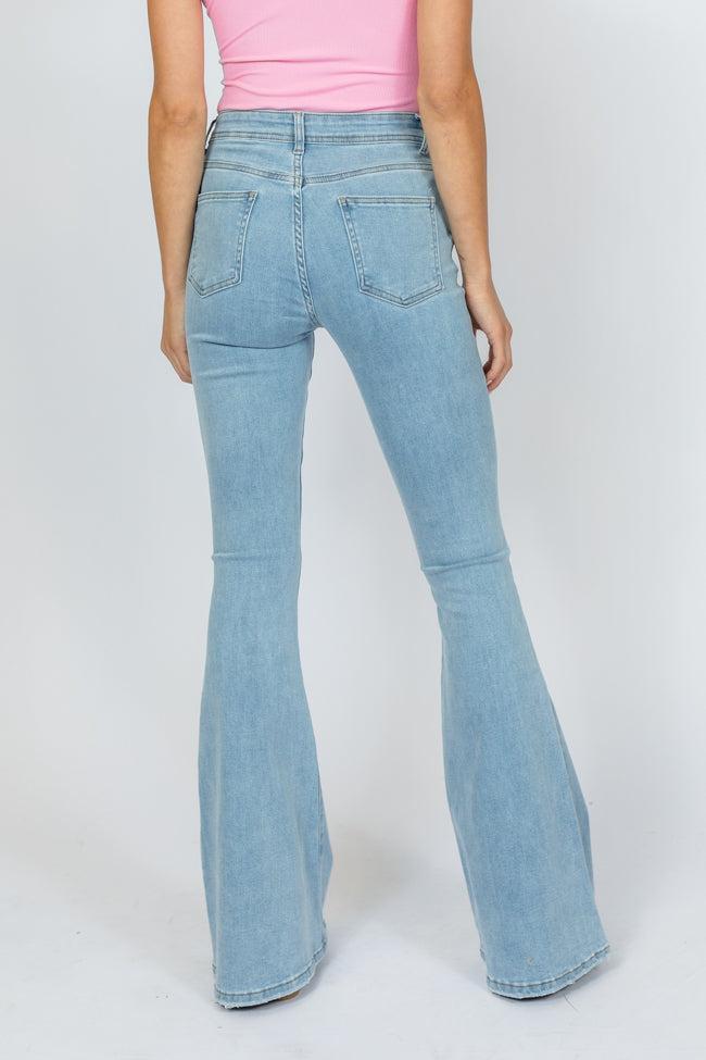 Maren Light Wash Stretchy Flare Jeans Product Image