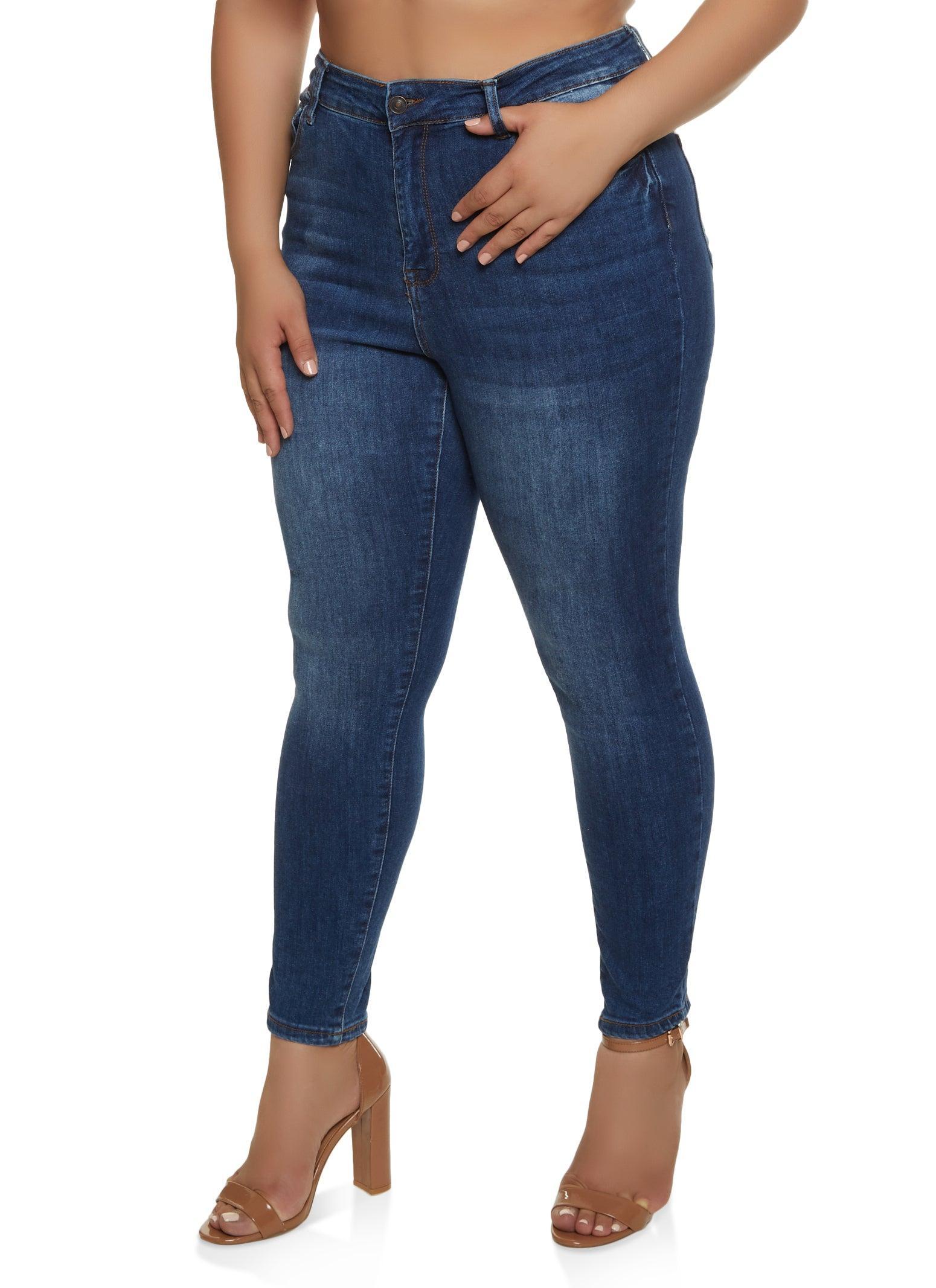 Womens Plus Size WAX Basic High Waist Skinny Jeans Product Image