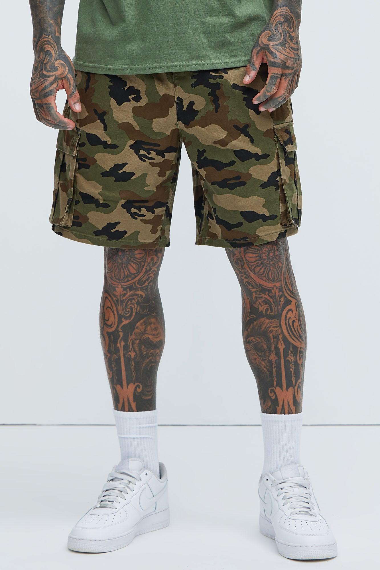 Twill Volley Cargo Shorts - Camouflage Product Image