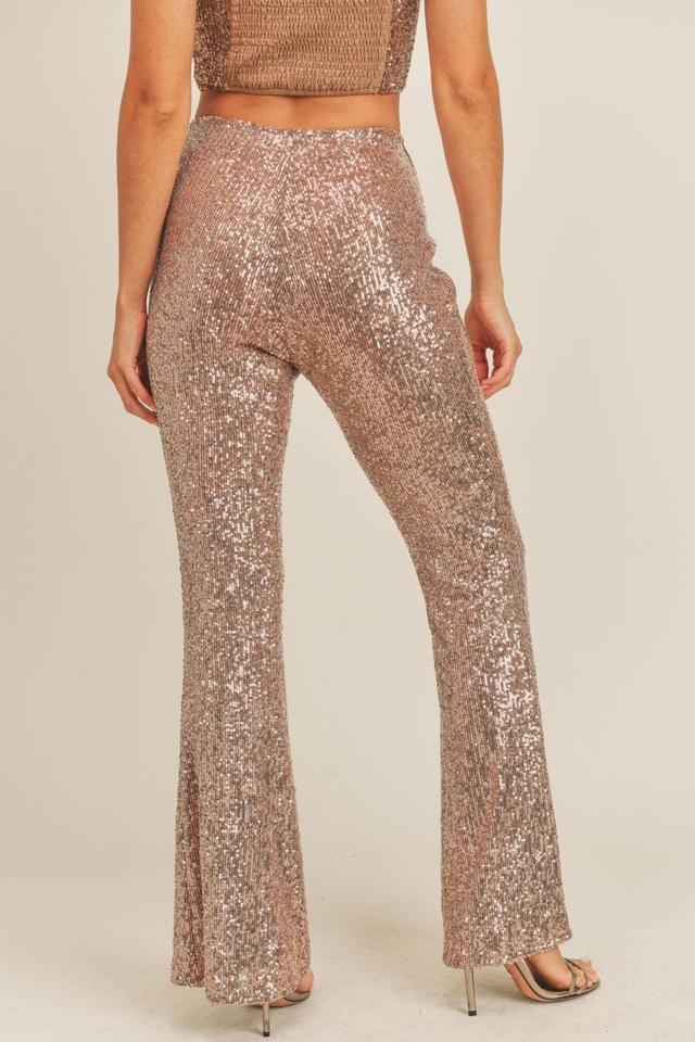 SEQUIN FLARE PANTS Product Image