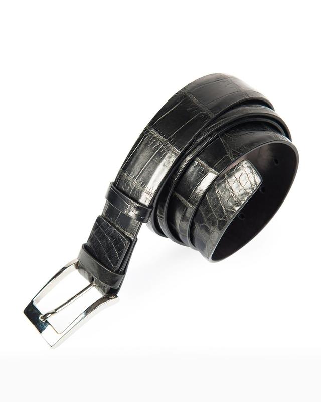 Mens Crocodile Leather Dress Belt Product Image