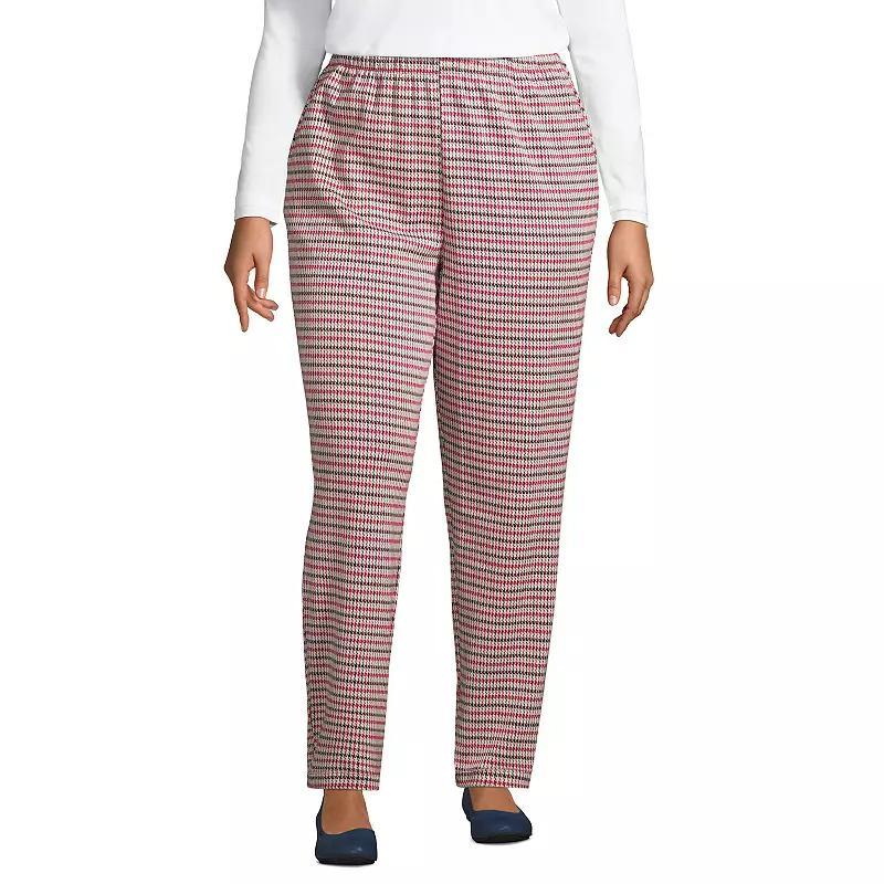 Plus Size Lands End Sport Knit High-Waist Pull-On Pants, Womens Product Image