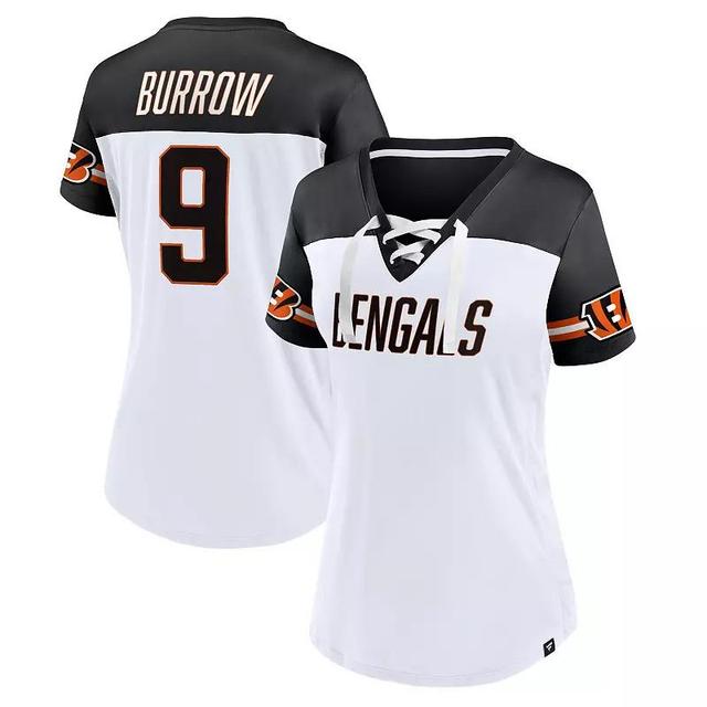 Womens Fanatics Branded Joe Burrow Cincinnati Bengals Athena Name & Number V-Neck Top Product Image