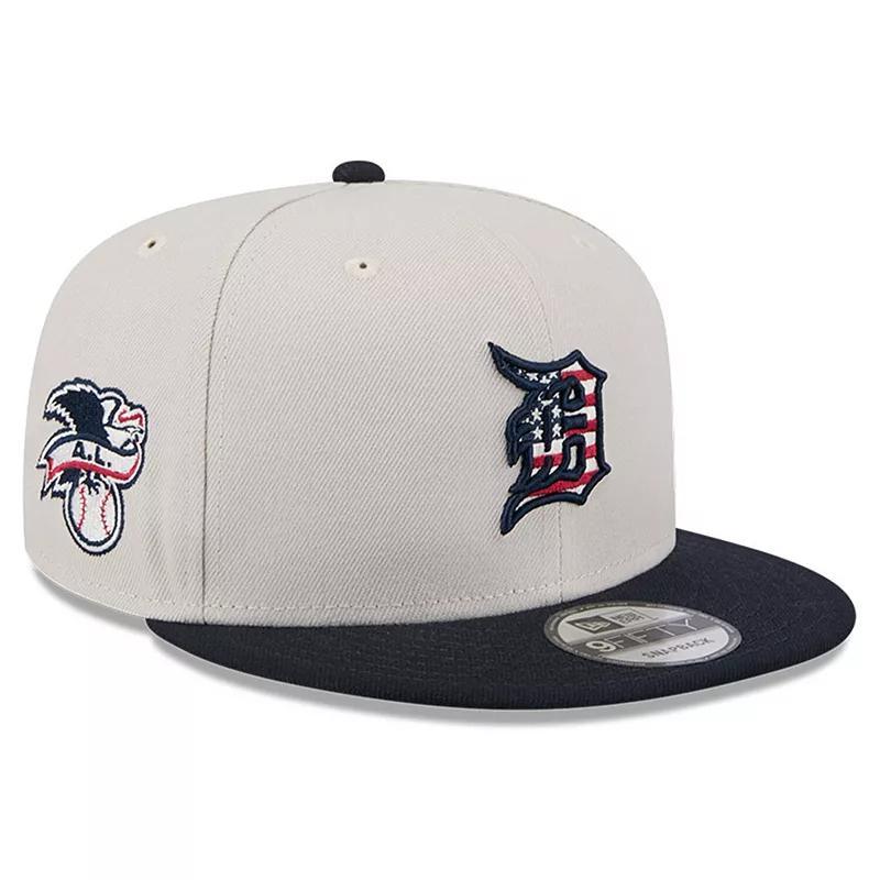 New Era Mens Black Detroit Tigers 2024 Fourth of July 9FIFTY Snapback Hat Product Image