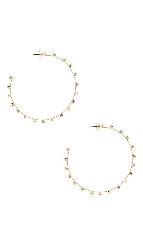 Ettika Rhinestone Hoop Earrings Product Image