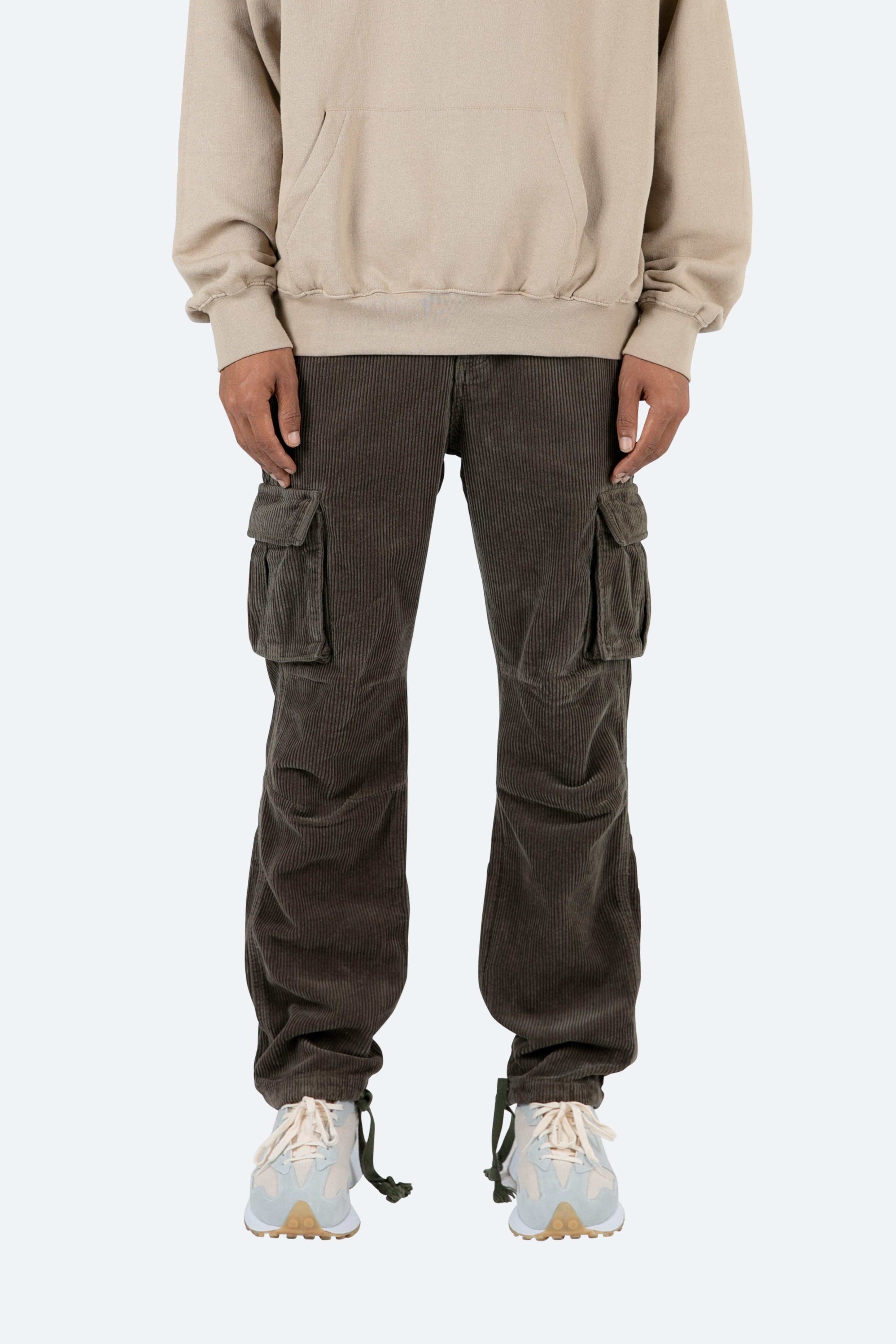 Vintage Corduroy Cargo Pants - Olive Product Image