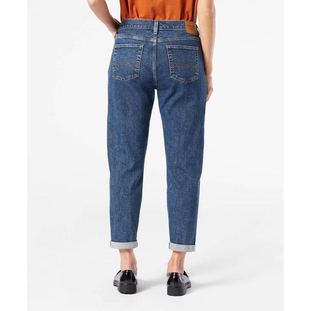 DENIZEN from Levis Womens Mid-Rise Cropped Boyfriend Jeans - Splish Splash Stonewash 16 Product Image