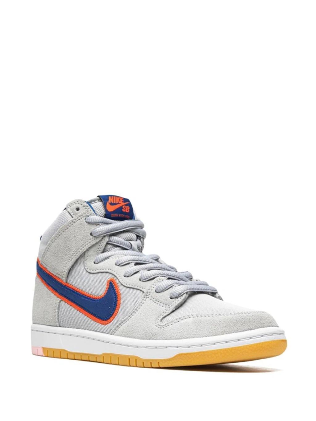 Sb Dunk High "new York Mets" Sneakers In Grey Product Image