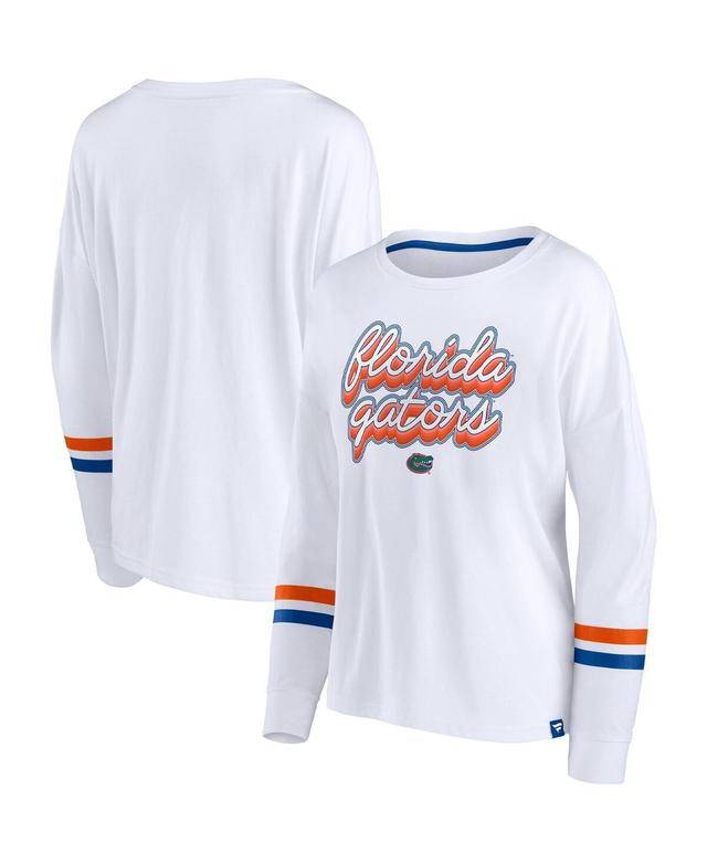 Womens Fanatics Branded Florida Gators Retro Power Striped Long Sleeve T-Shirt Product Image