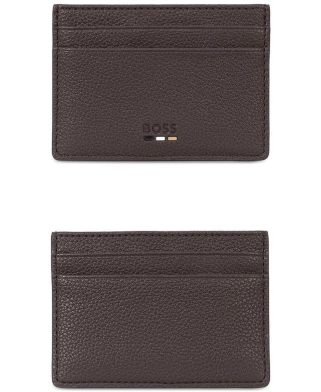 Hugo By  Men's Ray Logo Card Holder In Dark Brown Product Image