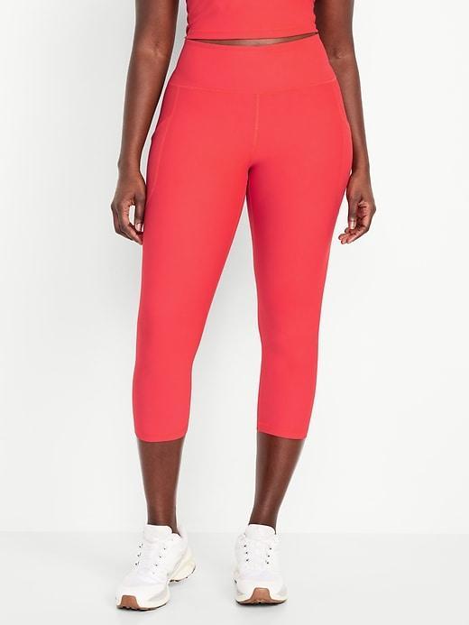 High-Waisted PowerSoft Crop Leggings Product Image