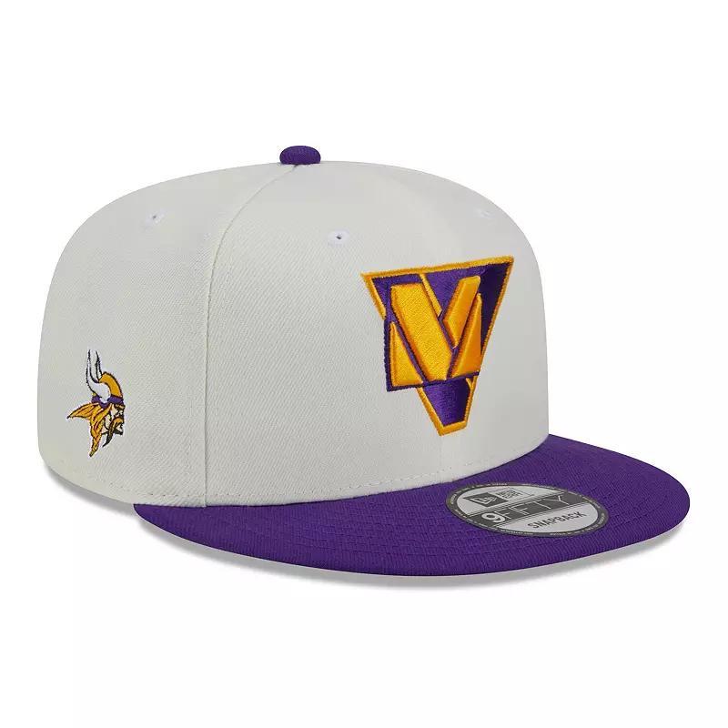 Mens New Era Cream/Purple Minnesota Vikings City Originals 9FIFTY Snapback Hat Product Image