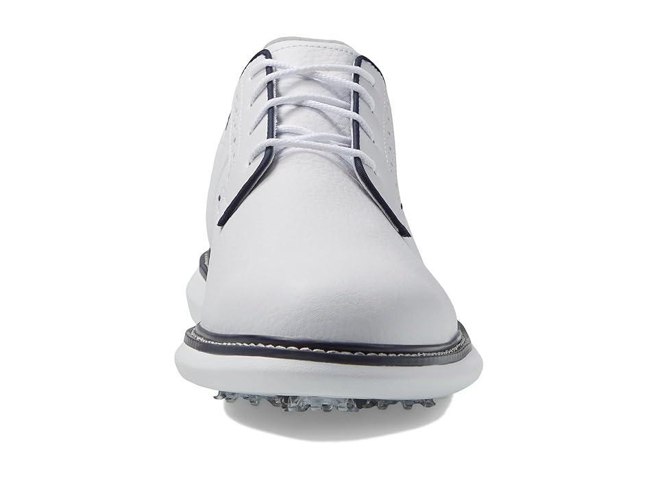 FootJoy Traditions Blucher Golf Shoes White/Navy) Men's Shoes Product Image