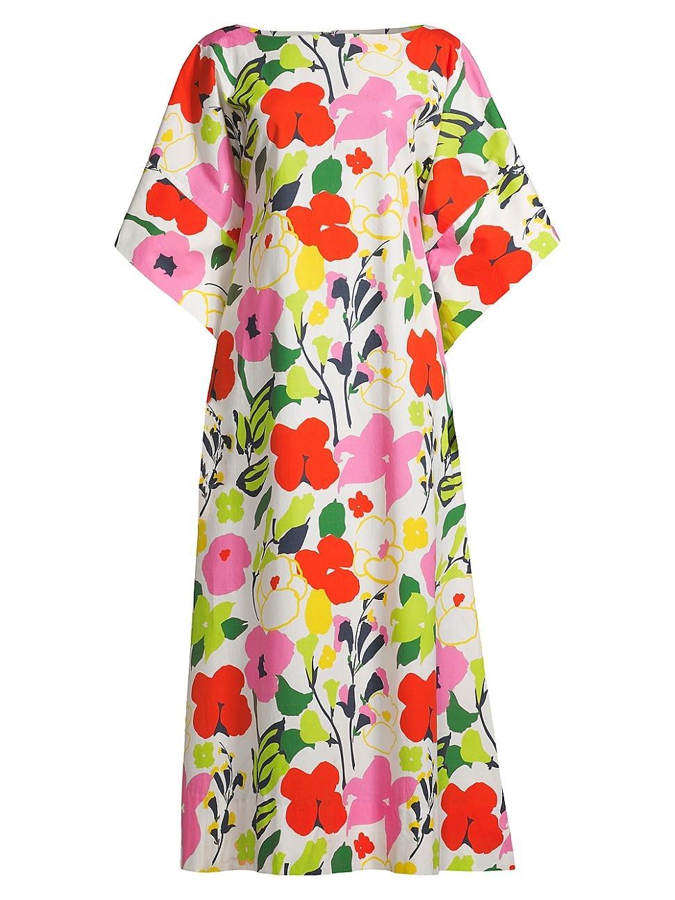 Womens Spinnaker Cotton Floral Maxi Dress Product Image