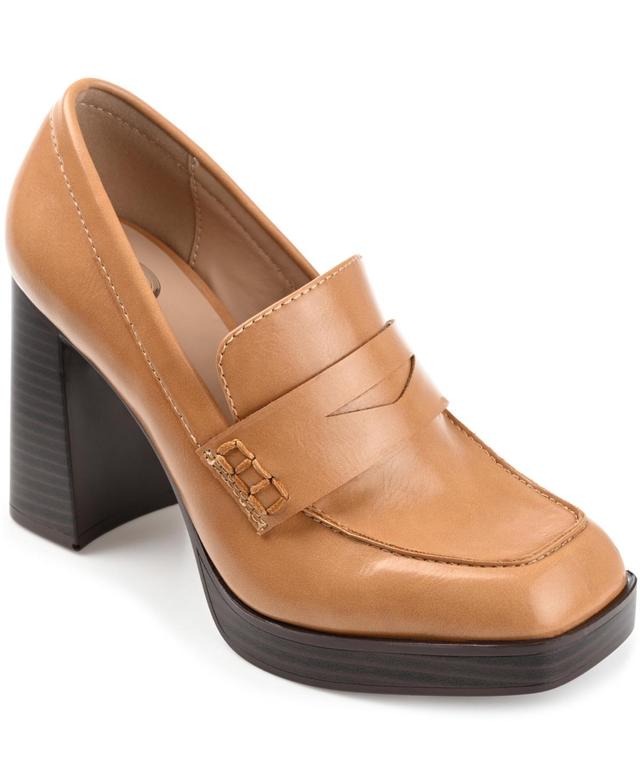 Journee Collection Ezzey Womens Heeled Loafers Product Image