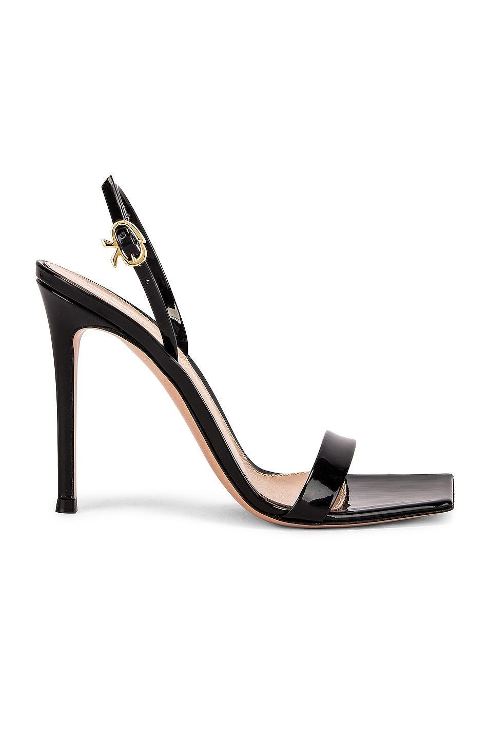 Gianvito Rossi Ribbon Stiletto Heels Black. (also in 38.5, 40, 40.5, 41). Product Image