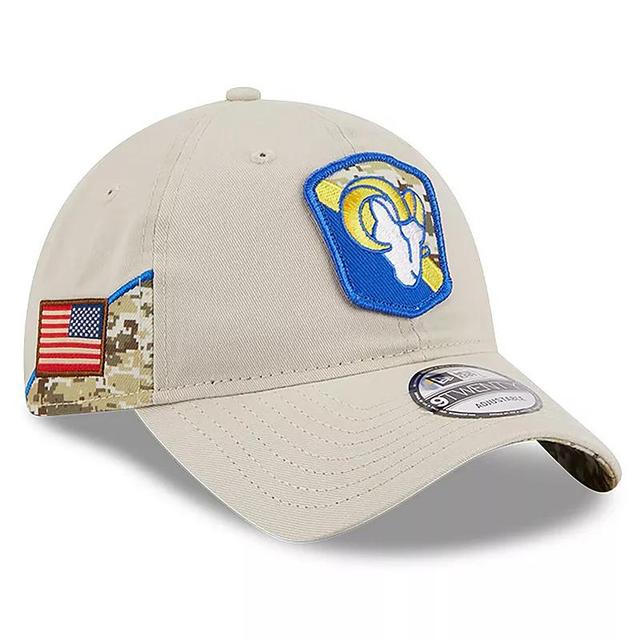 Mens New Era Stone Los Angeles Rams 2023 Salute To Service 9TWENTY Adjustable Hat Product Image