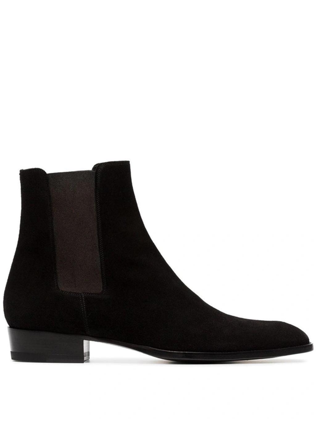 Black Wyatt 30 Suede Chelsea Boots Product Image