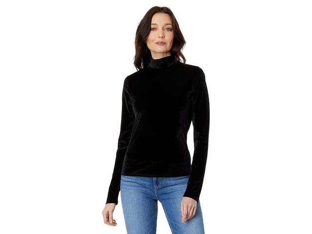 Paige Golda Velvet Mock Neck Top Product Image