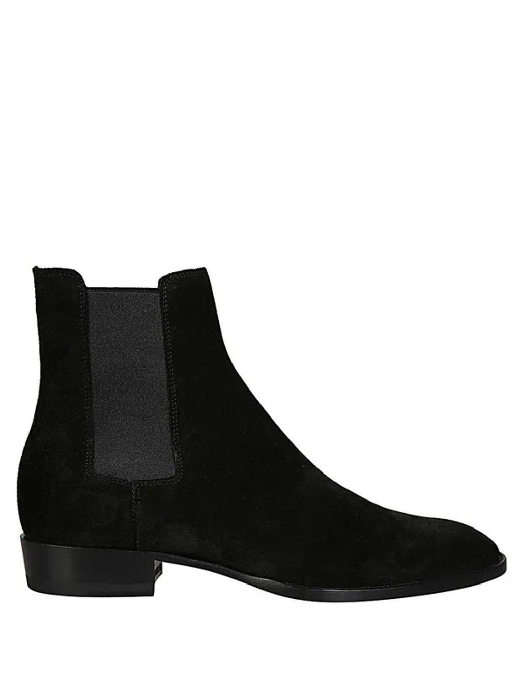 SAINT LAURENT Leather Boot In Black product image