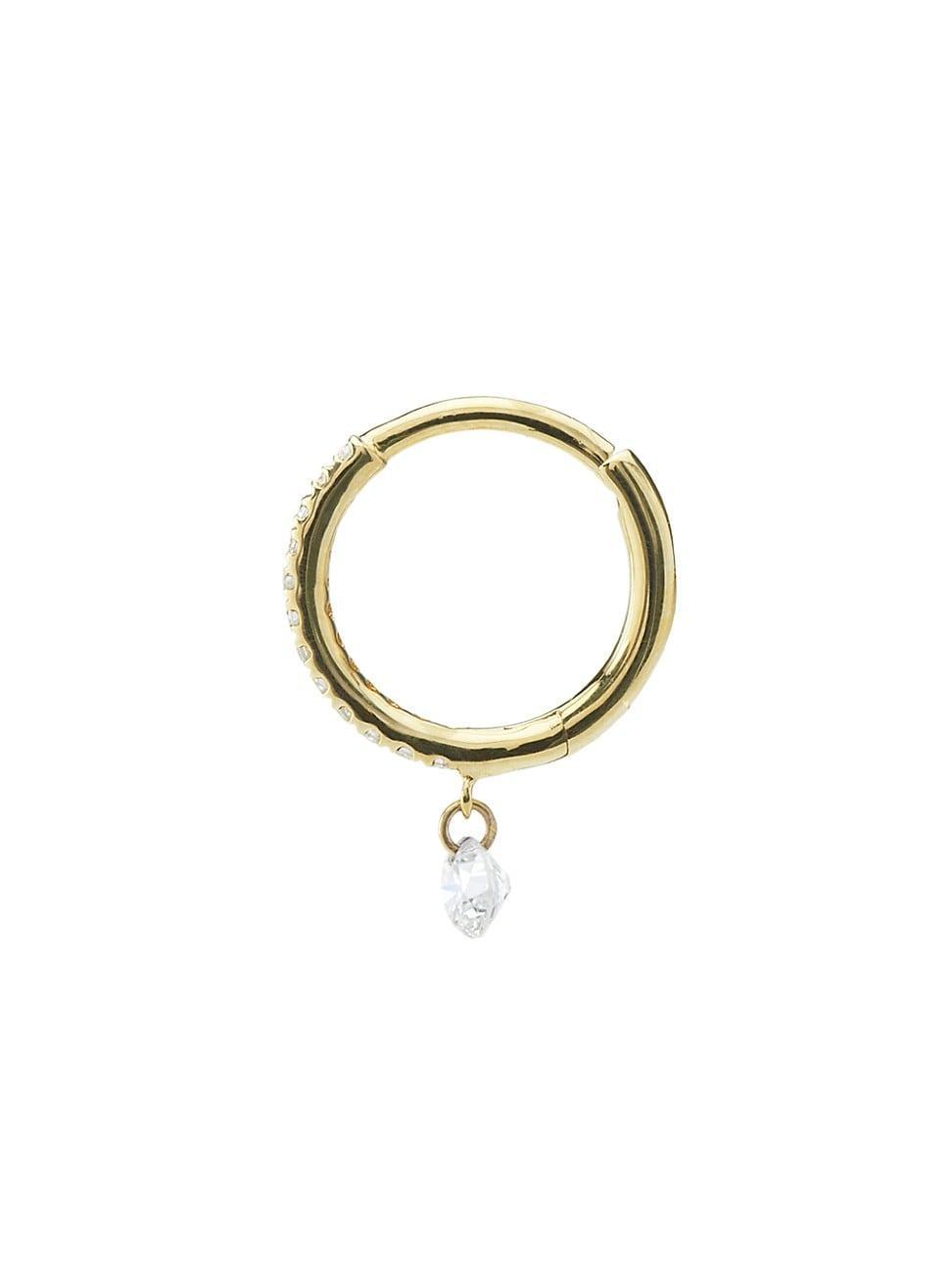 Womens 18K Yellow Gold & Diamond Single Earring Product Image