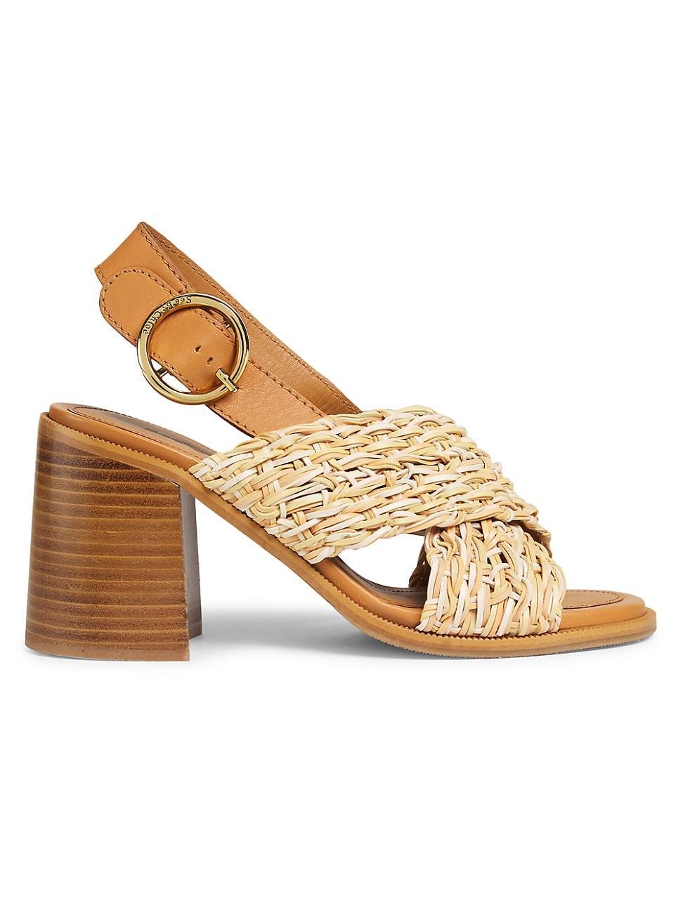 Womens Jaicey 80MM Crisscross Leather Sandals Product Image