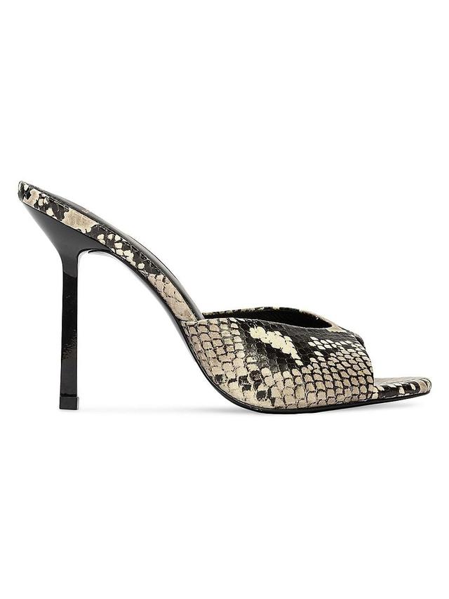 Womens Nori 100MM Snake High Heel Mules Product Image