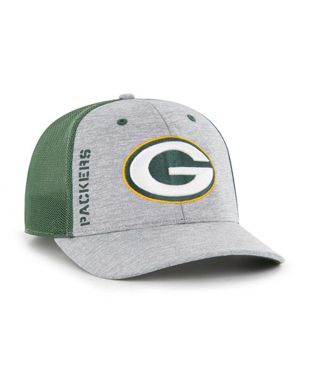 Mens 47 Brand Gray Green Bay Packers Pixelation Trophy Flex Hat - Gray Product Image