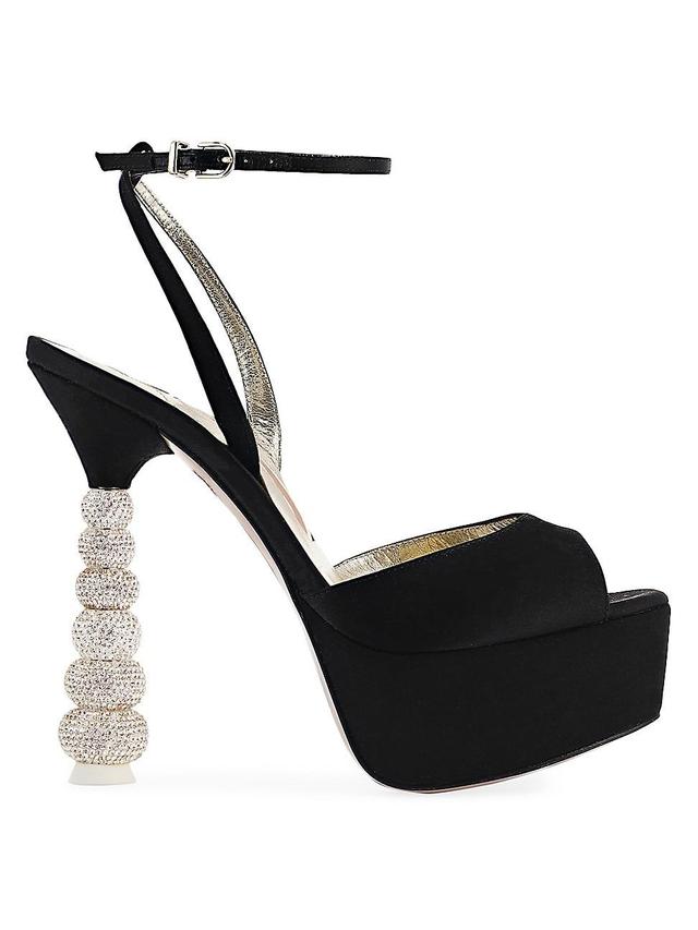 Womens Deya 140MM Crystal-Embellished Platform Sandals Product Image