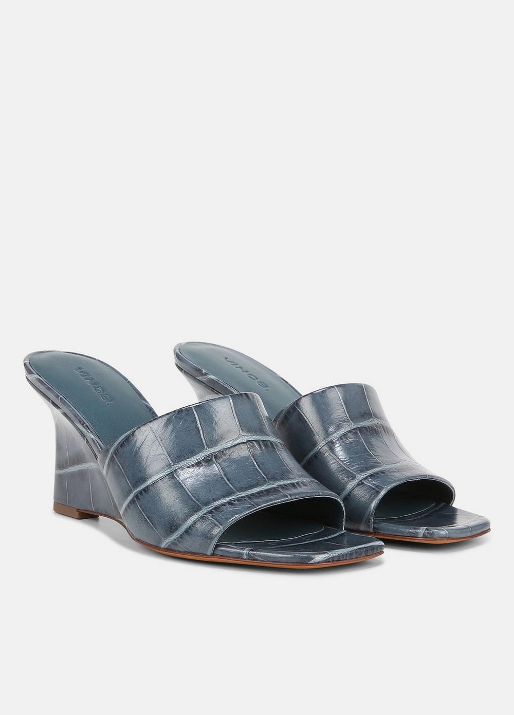 Pia Leather Wedge Sandal Product Image