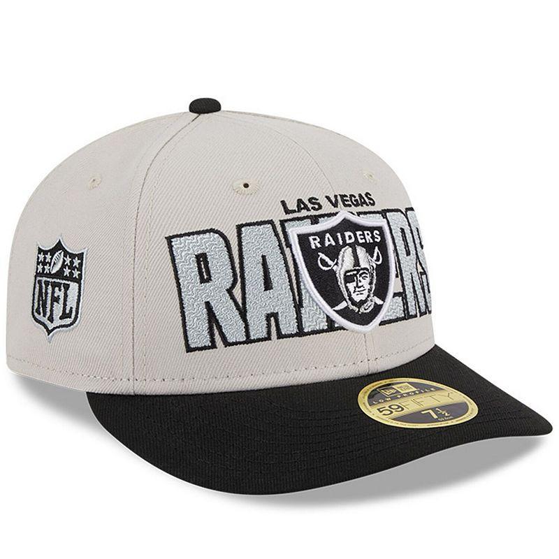 Men's New Era Stone/Black Las Vegas Raiders 2023 NFL Draft Low Profile 59FIFTY Fitted Hat Product Image