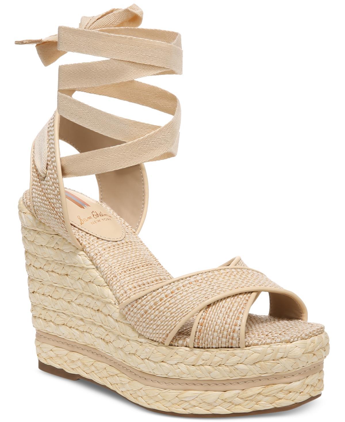 Sam Edelman Vaughn Ankle Wrap Espadrille Platform Wedge Sandal Product Image