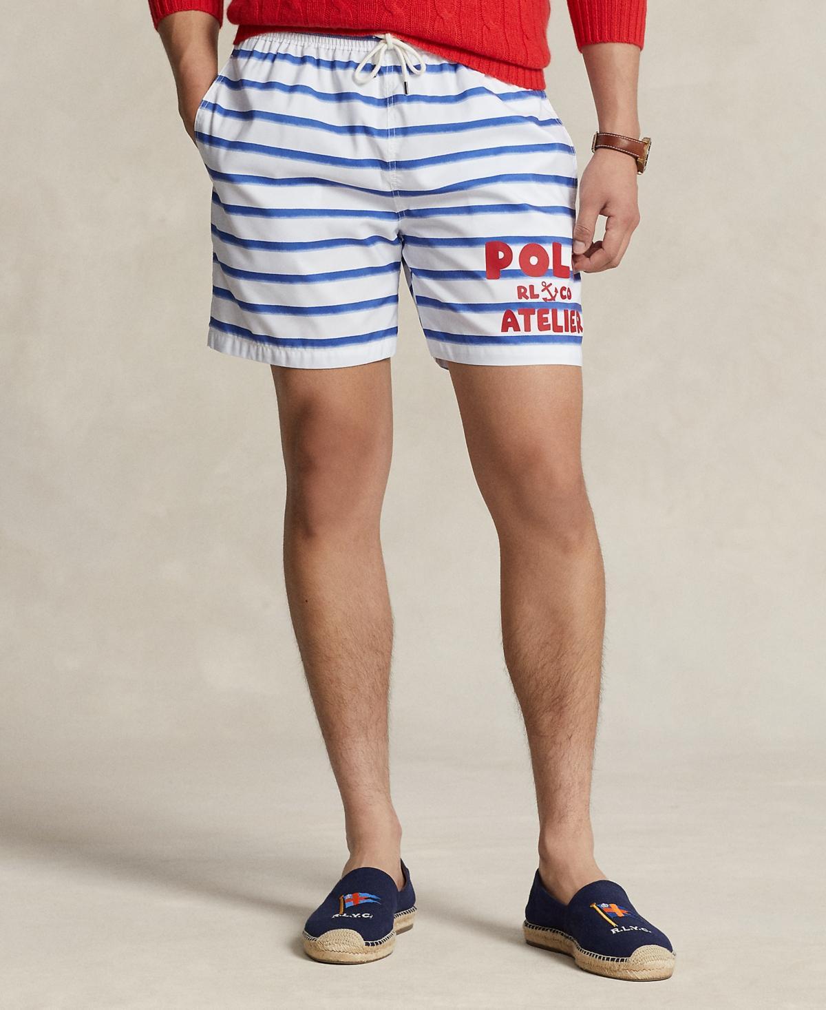 Mens Traveler Striped Swim Trunks Product Image