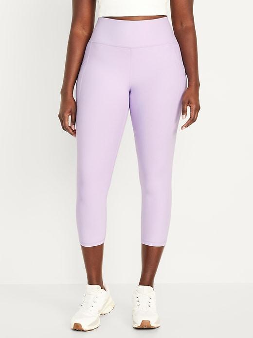 High-Waisted PowerSoft Crop Leggings Product Image