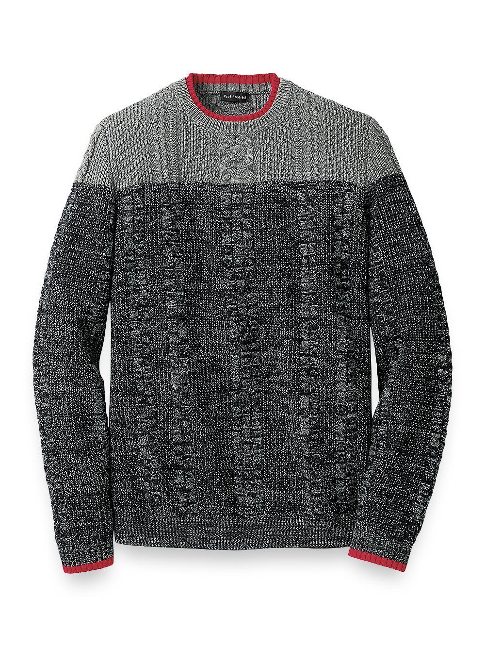 Cotton Cable Crew Neck Sweater Product Image