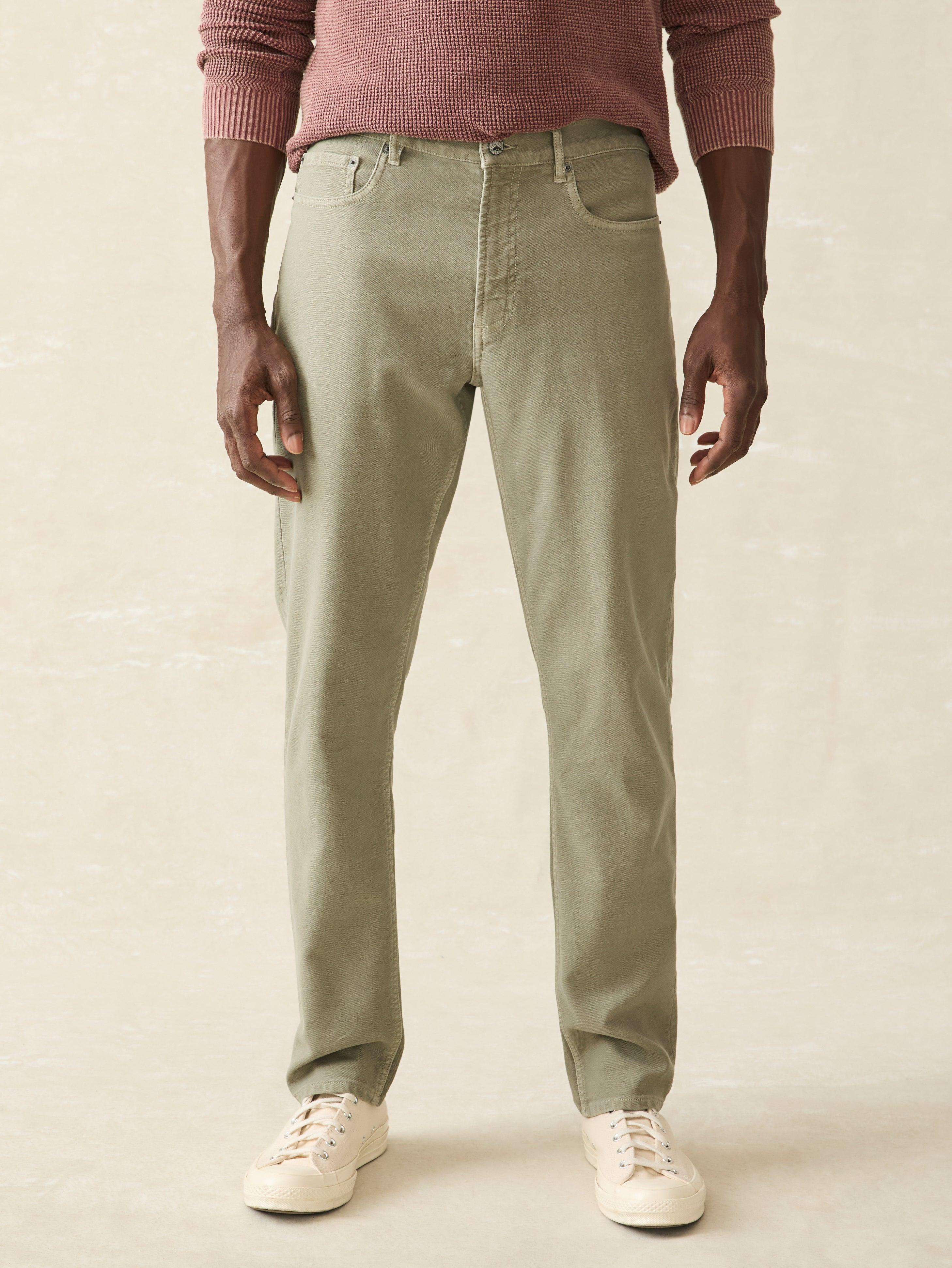 Stretch Terry 5-Pocket Athletic Fit Pant - Faded Olive Male Product Image