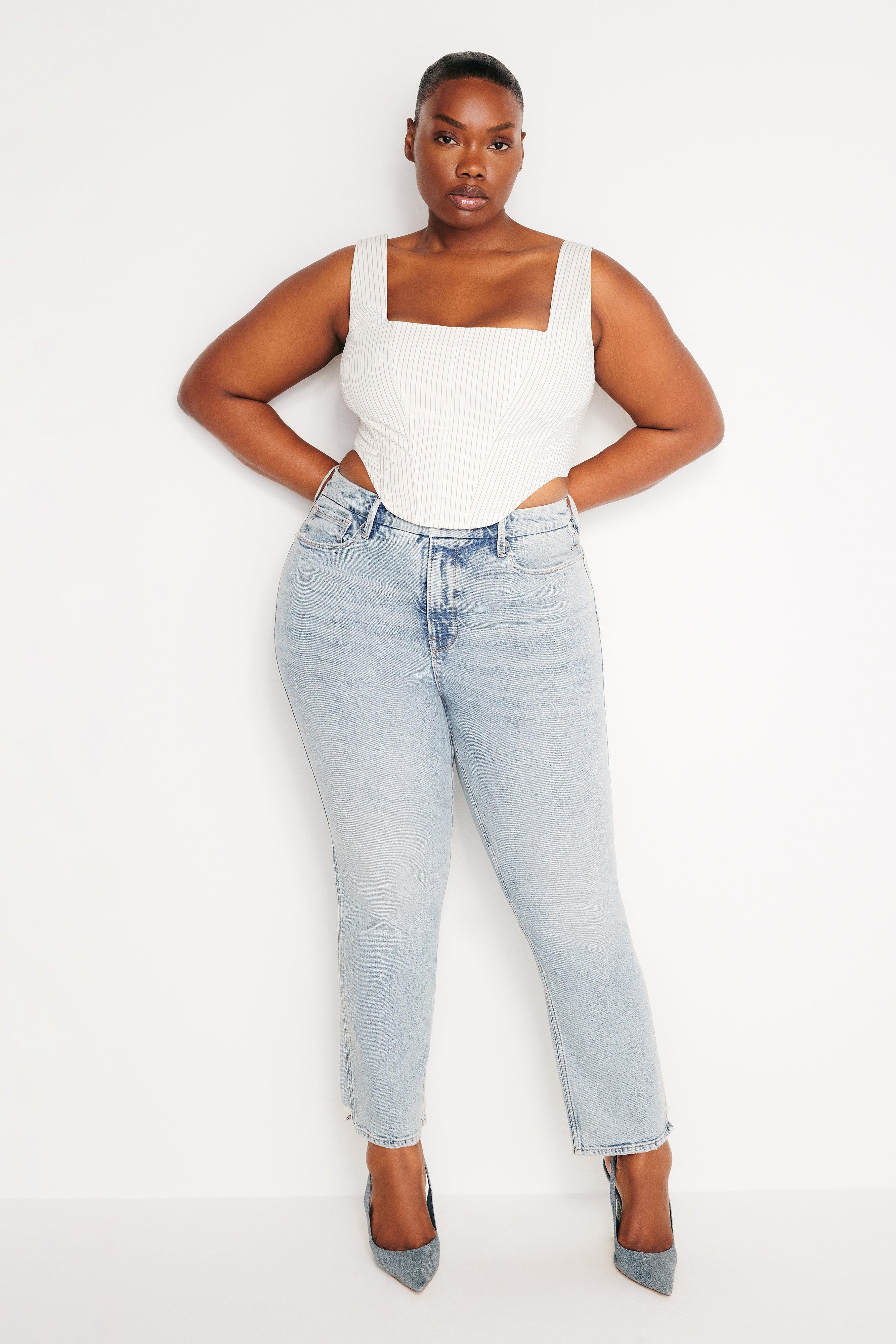 GOOD CURVE STRAIGHT JEANS | INDIGO545 Product Image