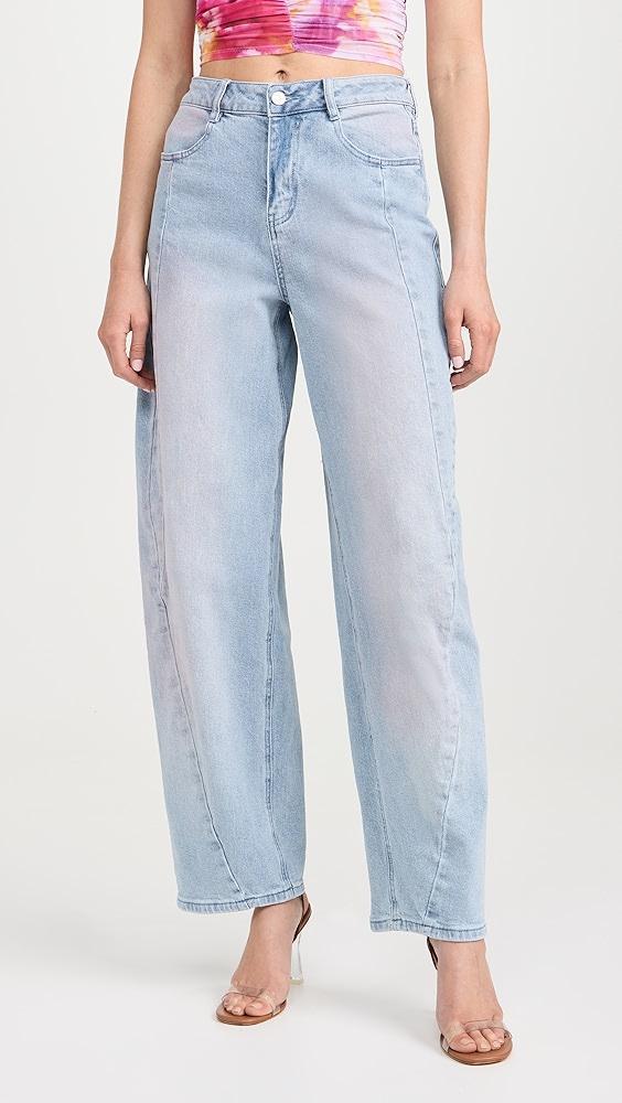 AFRM Archer Seamed Wide Leg Jeans | Shopbop Product Image